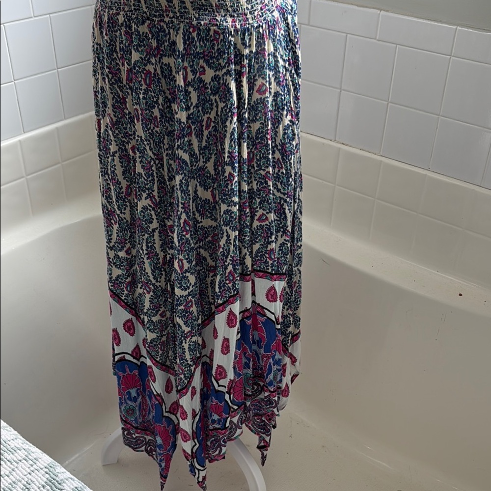 Charlie Paige Asymmetrical Floral Skirt